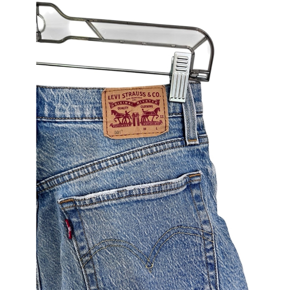 Levi Strauss 501 Button Fly Denim Cutoff Jean Shorts Size 25 Blue Casual Cotton - Picture 6 of 6